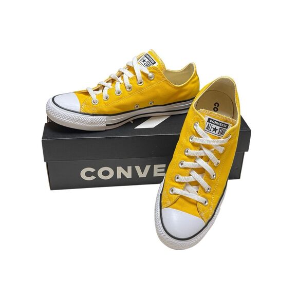 Converse Unisex Chuck Taylor All Star Low Sneaker Canvas Upper Lemon Chrome CTAS - Picture 1 of 15
